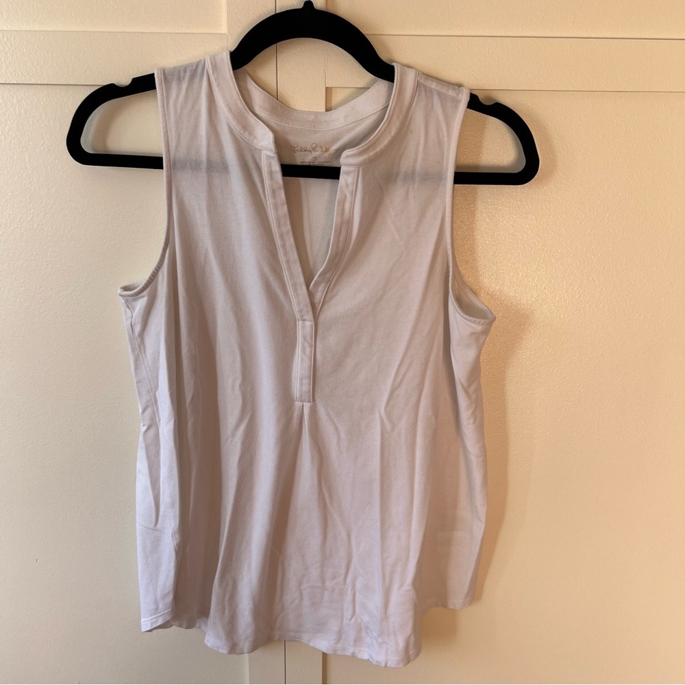 Lilly Pulitzer Women’s Raisa White Tank Top Sleeveless Size Small